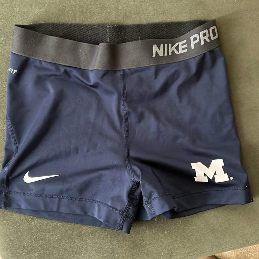 University of Michigan Nike Dri-Fit Spandex Shorts